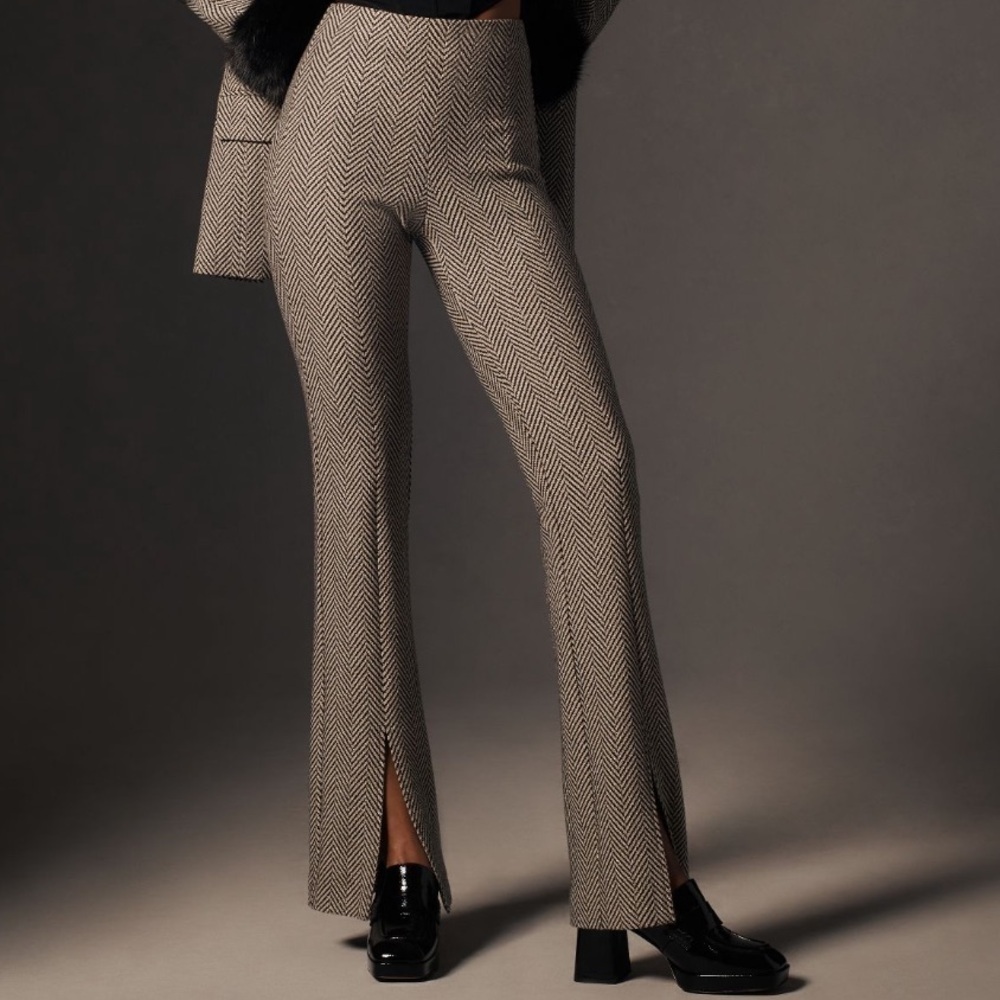 Le Superbe- NWT Black Chevron Slit Modern Love Pants